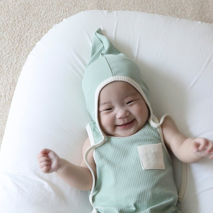 26春 正韓 LEMONADE｜Little Sailor｜羅紋小口袋 包屁衣-細節圖3