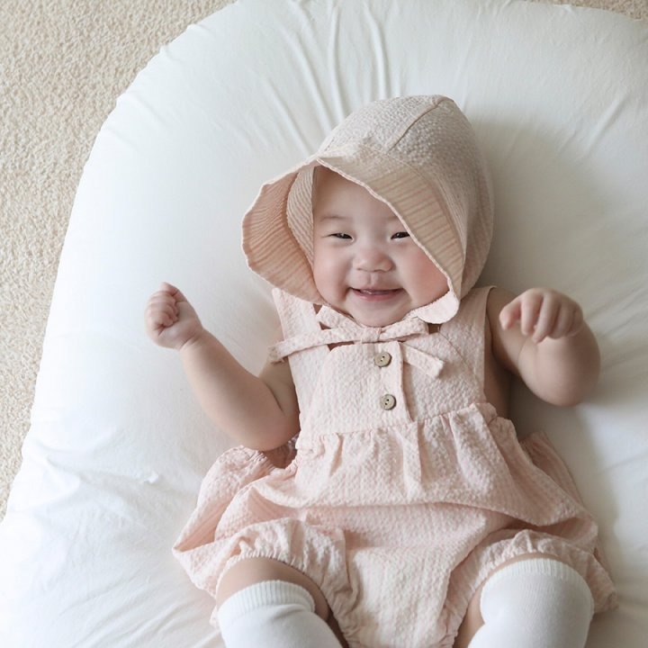 26春 正韓 LEMONADE｜Little Sailor｜直條木釦 包屁衣-細節圖4