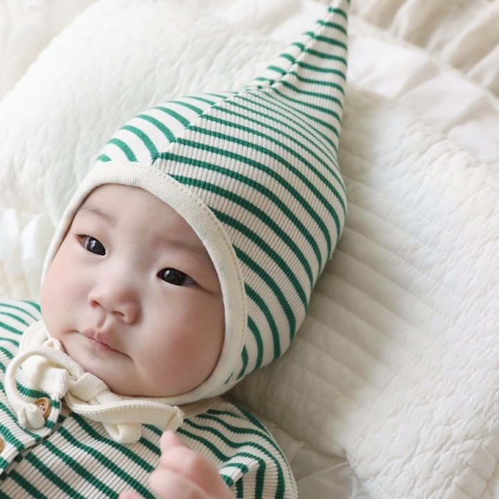 26春 正韓 LEMONADE｜Little Sailor｜條紋木釦 包屁衣-細節圖3