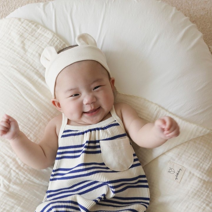 26春 正韓 LEMONADE｜Little Sailor｜夏日條紋 包屁衣-細節圖4