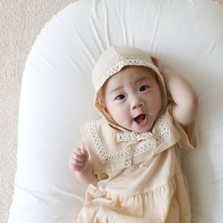 26春 正韓 LEMONADE｜Little Sailor｜溫柔刺繡 包屁衣-細節圖4