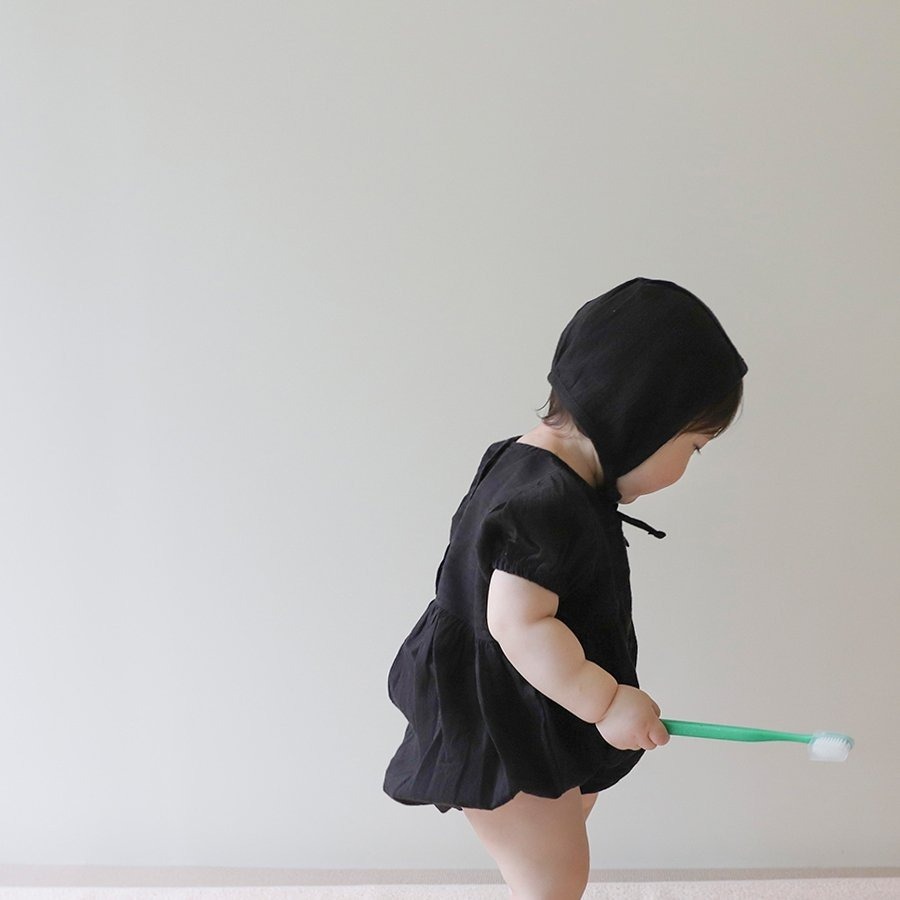 26春 正韓 LEMONADE｜Little Sailor｜簡約壓紋 包屁衣-細節圖2