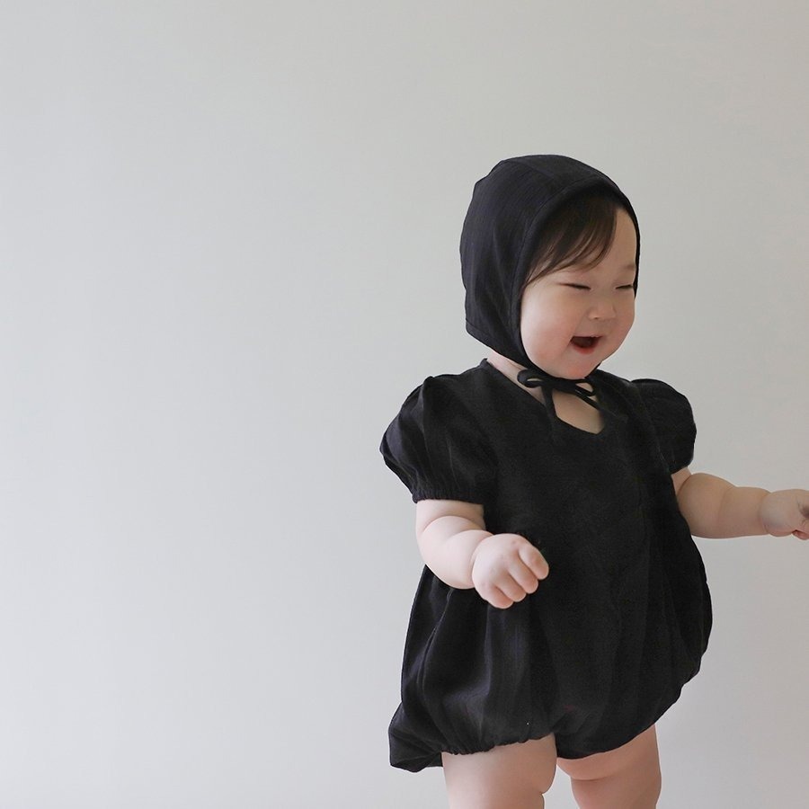 26春 正韓 LEMONADE｜Little Sailor｜簡約壓紋 包屁衣-細節圖3