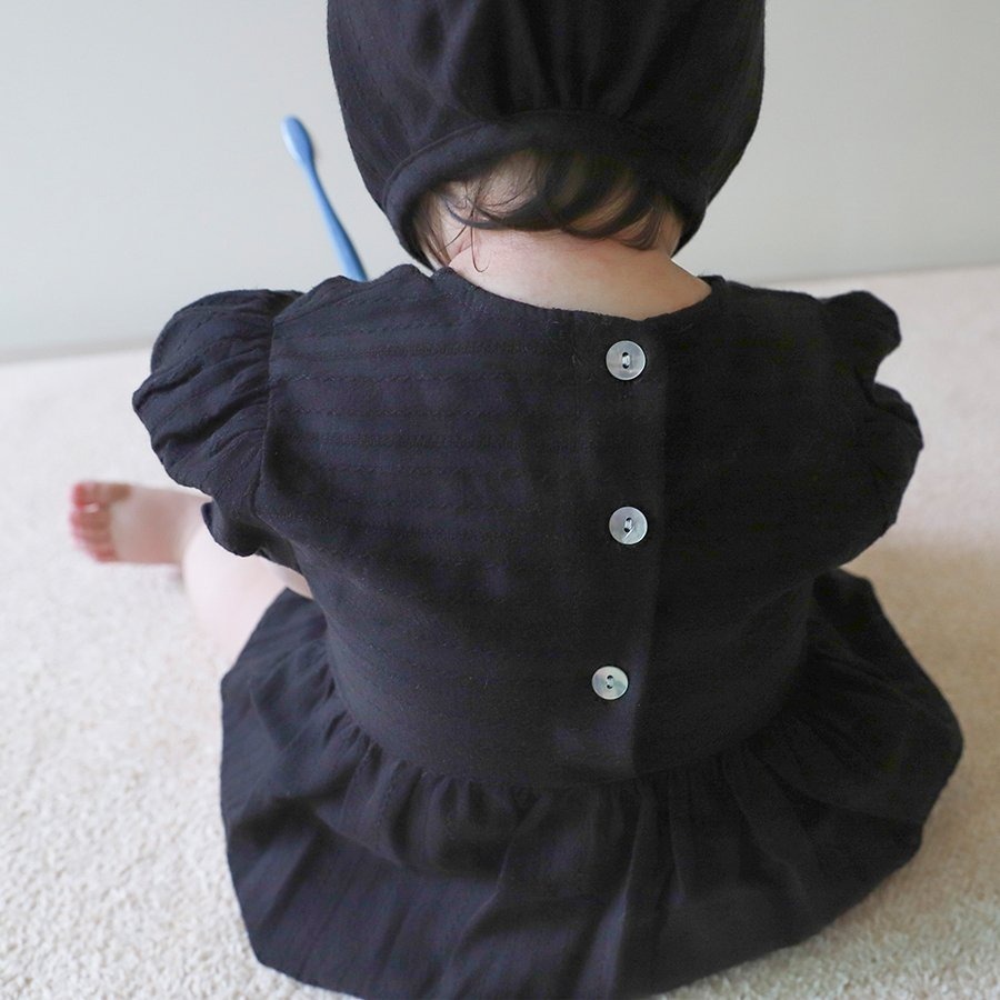 26春 正韓 LEMONADE｜Little Sailor｜簡約壓紋 包屁衣-細節圖4