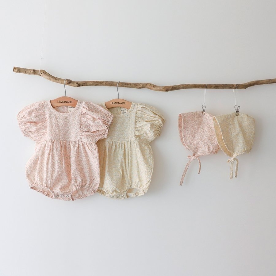 26春 正韓 LEMONADE｜Little Sailor｜低調花紋 包屁衣-細節圖6