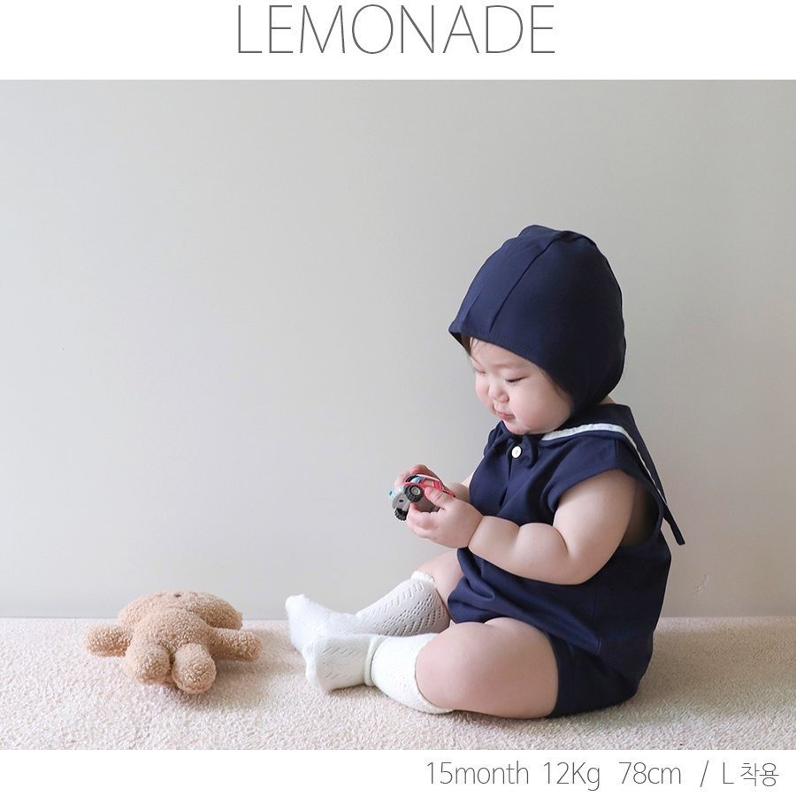 26春 正韓 LEMONADE｜Little Sailor｜經典海軍風 包屁衣-細節圖2