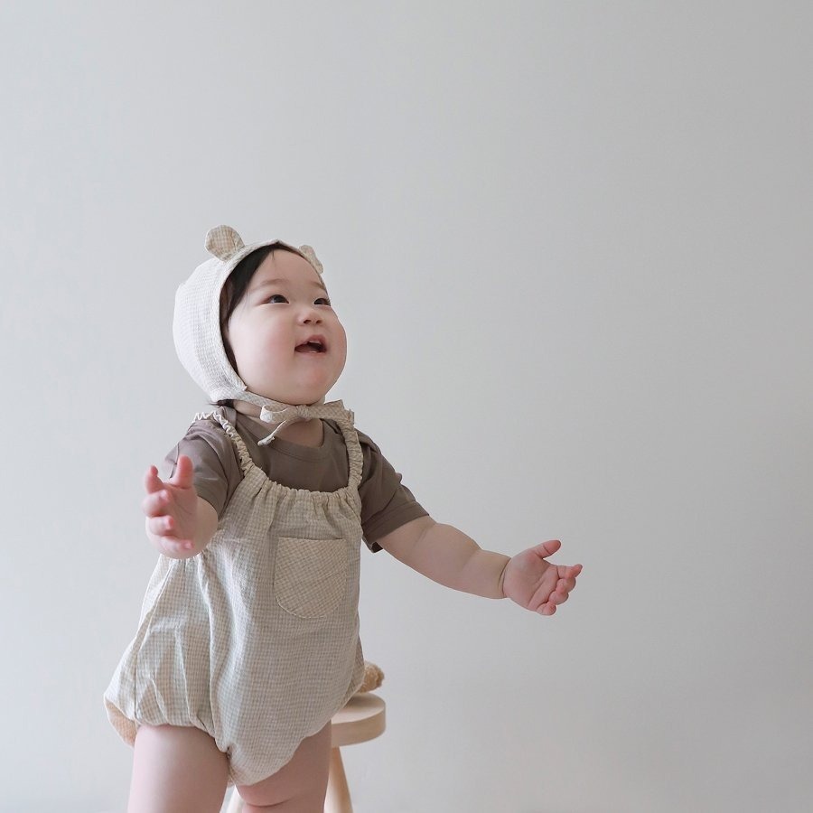 26春 正韓 LEMONADE｜Little Sailor｜清新小格紋 包屁衣 大推款-細節圖5