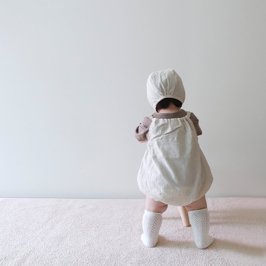 26春 正韓 LEMONADE｜Little Sailor｜清新小格紋 包屁衣 大推款-細節圖6