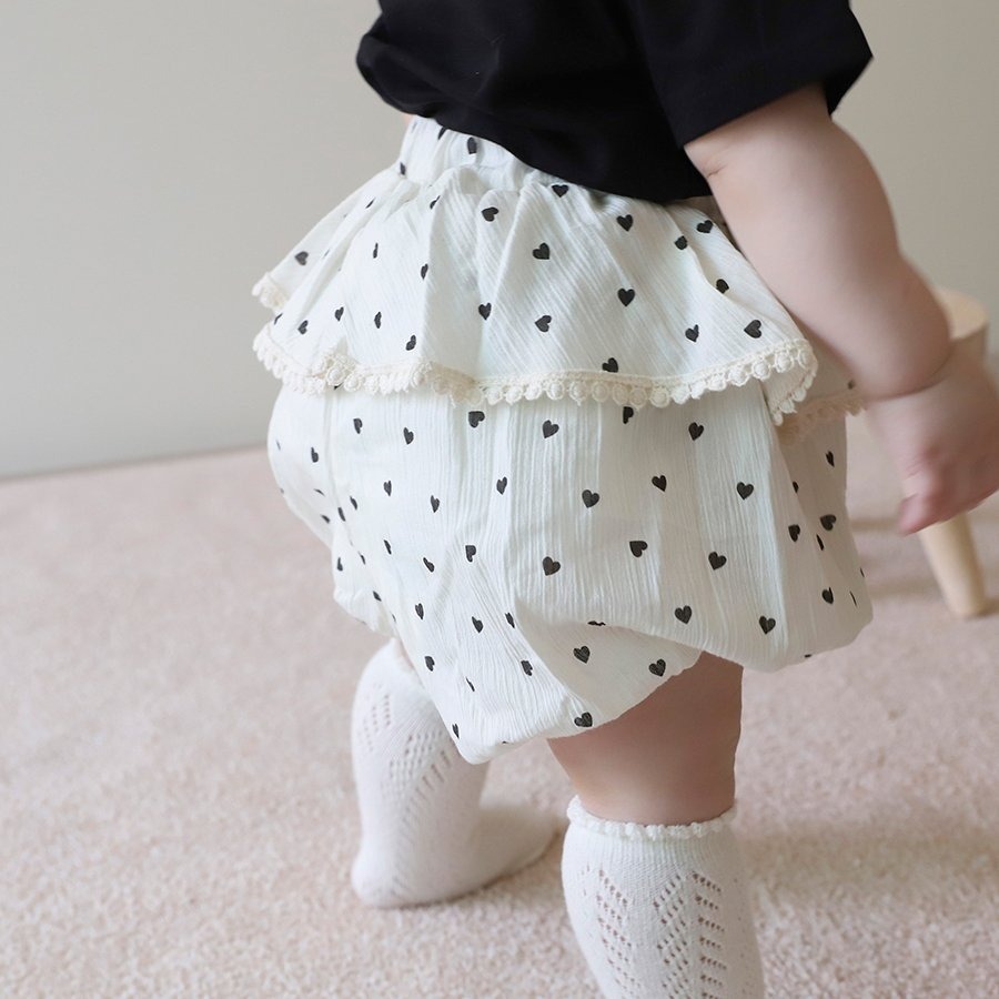 26春 正韓 LEMONADE｜Little Sailor｜愛心小裙擺 燈籠褲-細節圖3