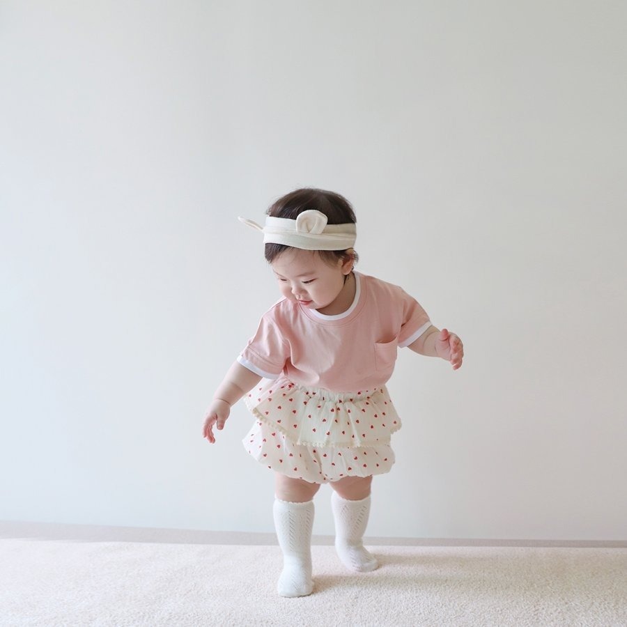 26春 正韓 LEMONADE｜Little Sailor｜愛心小裙擺 燈籠褲-細節圖6