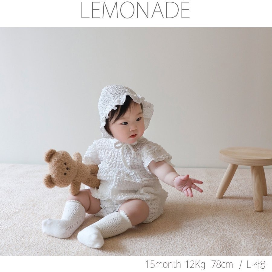 26春 正韓 LEMONADE｜Little Sailor｜造型蕾絲 包屁衣 大推款-細節圖2