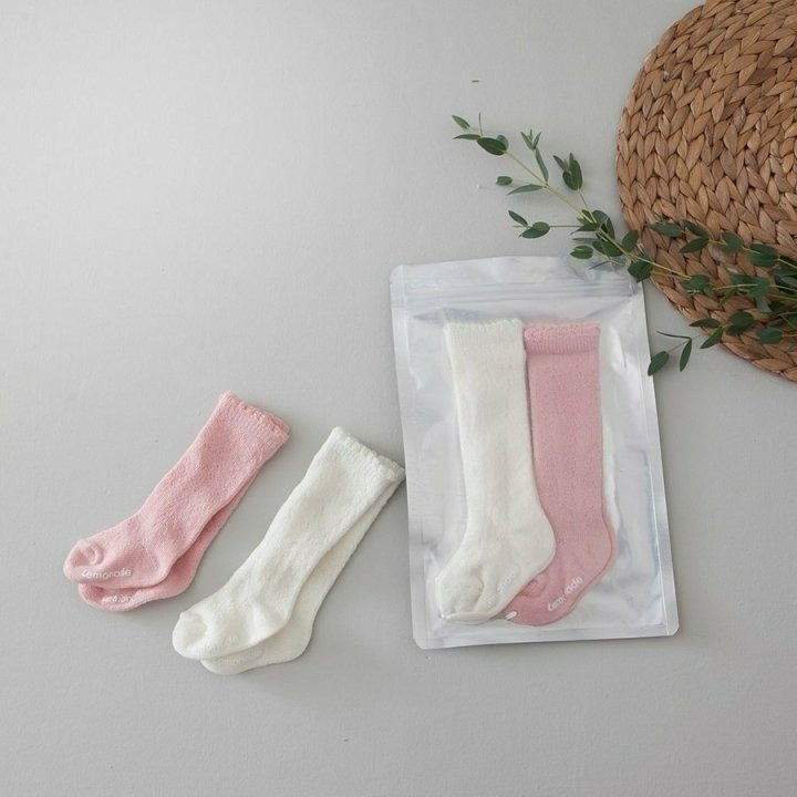 26春 正韓 LEMONADE｜Little Sailor｜簍空雕花 襪子（兩雙一組）-細節圖4