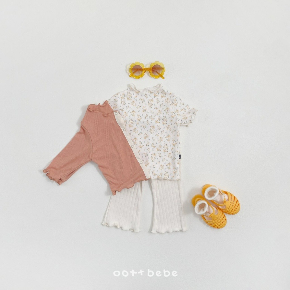 26夏 正韓 OOTTBEBe｜Soft Daily｜花花木耳邊上衣-細節圖4