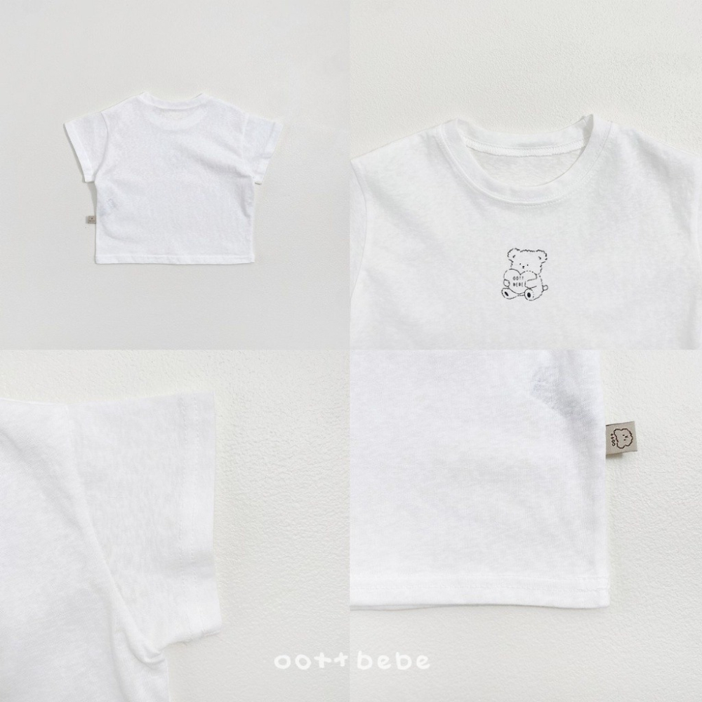 26夏 正韓 OOTTBEBe｜Soft Daily｜簡約素色T（無袖+短袖組合） baby款-細節圖7
