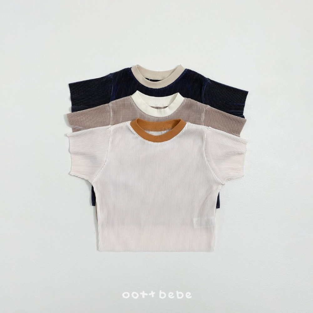 26夏 正韓 OOTTBEBe｜Soft Daily｜皺皺壓紋 光澤套裝 幼童/Mom款-細節圖2