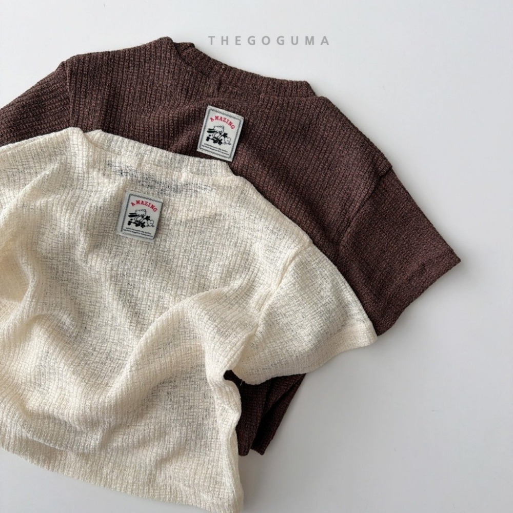 26夏 正韓 GOGUMA｜Natural Summer 極簡超透氣 小標短袖上衣-細節圖7