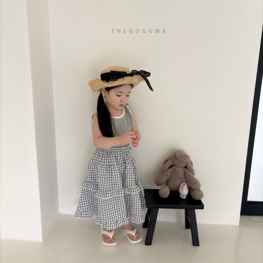 26夏 正韓 GOGUMA｜Natural Summer 簡約條紋 無袖上衣-細節圖3