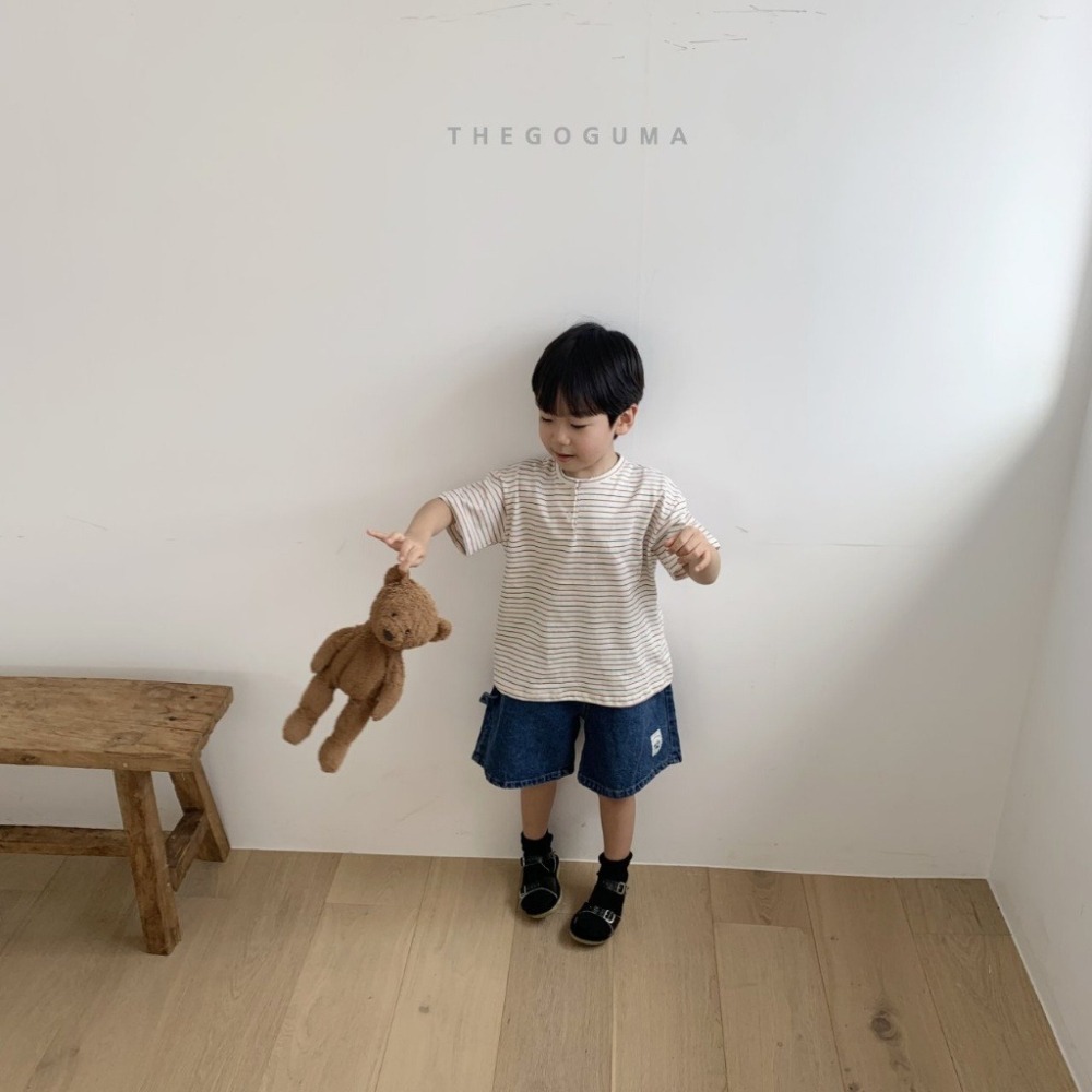 26夏 正韓 GOGUMA｜Natural Summer 帥氣小標 造型牛仔短褲 大推款-細節圖3