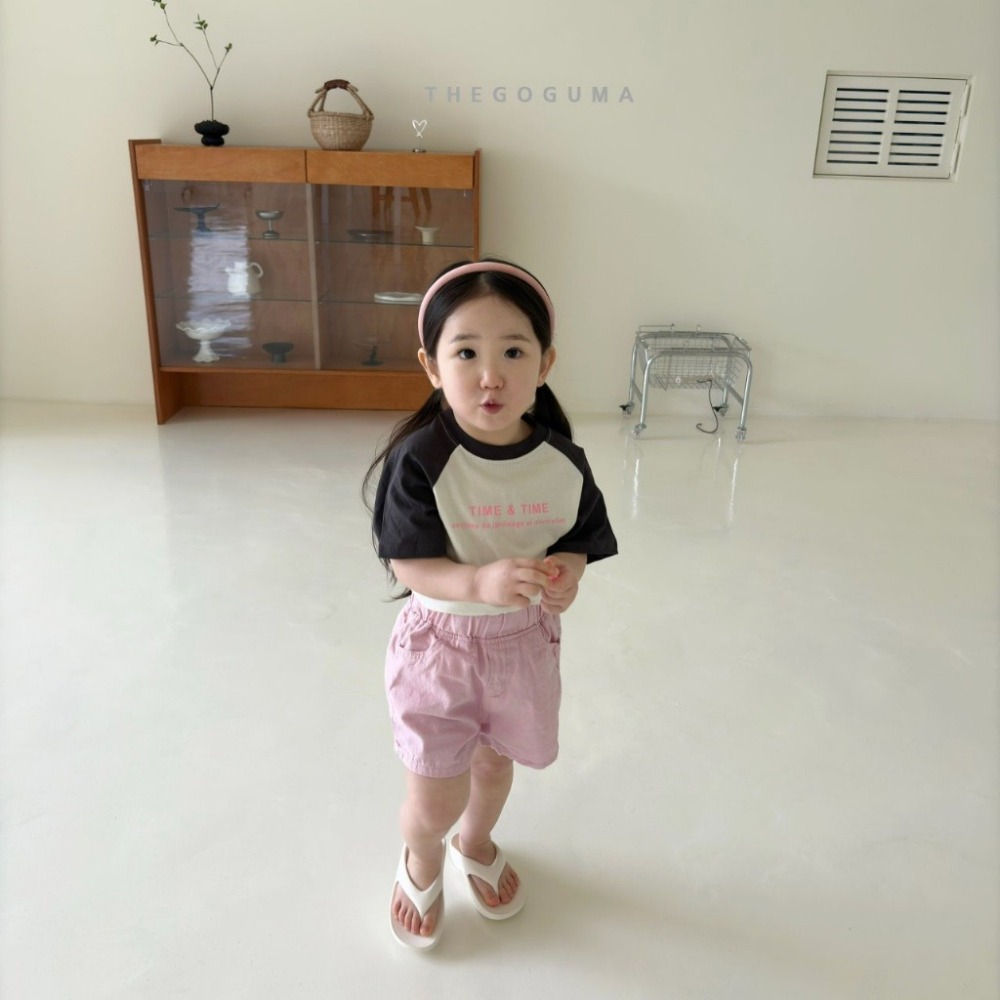 26夏 正韓 GOGUMA｜Natural Summer 字母棒球短袖T-細節圖2