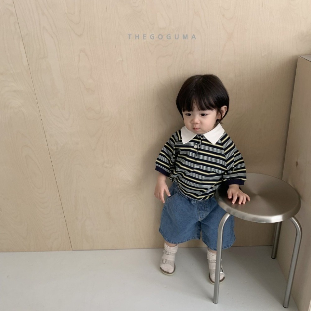 26夏 正韓 GOGUMA｜Natural Summer  經典條紋配色 polo衫-細節圖4
