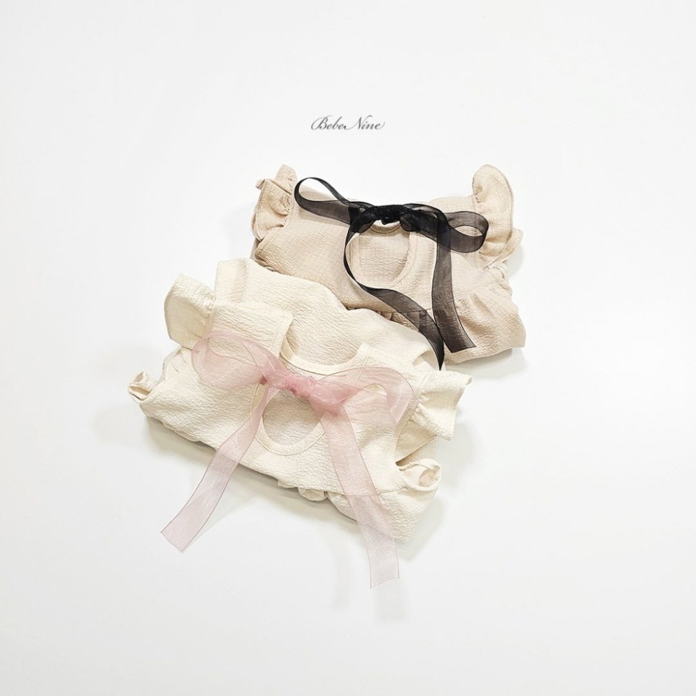 26夏 正韓 BEBENINE｜Milk Beige 浪漫荷葉連身褲  baby款-細節圖6