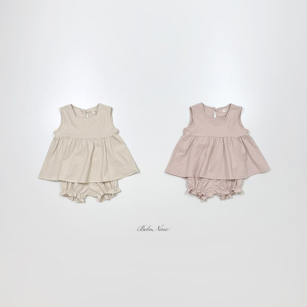 26夏 正韓 BEBENINE｜Milk Beige  日常燈籠褲套裝 baby款-細節圖4