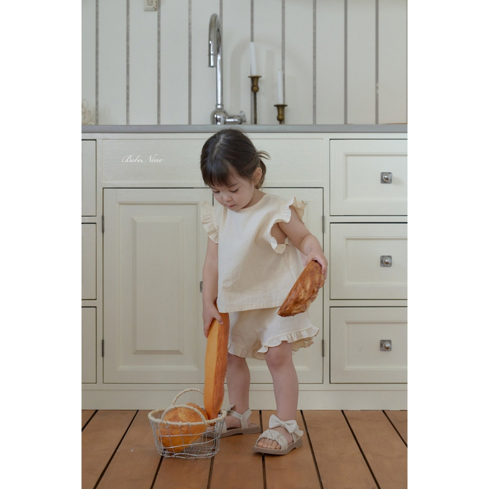 26夏 正韓 BEBENINE｜Milk Beige 浪漫荷葉套裝 大推款-細節圖4