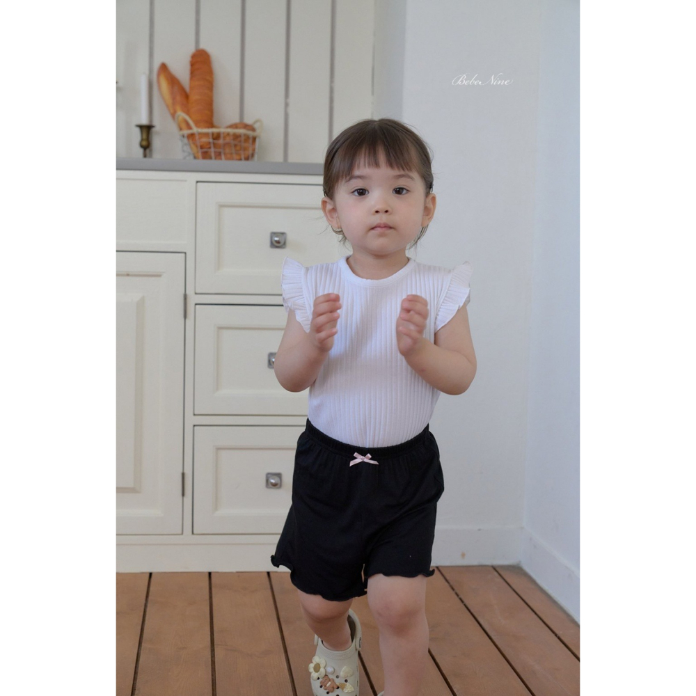 26夏 正韓 BEBENINE｜Milk Beige 坑條荷葉邊 無袖上衣-細節圖4