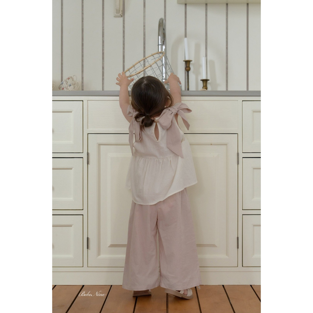 26夏 正韓 BEBENINE｜Milk Beige 簡約棉麻寬褲-細節圖5