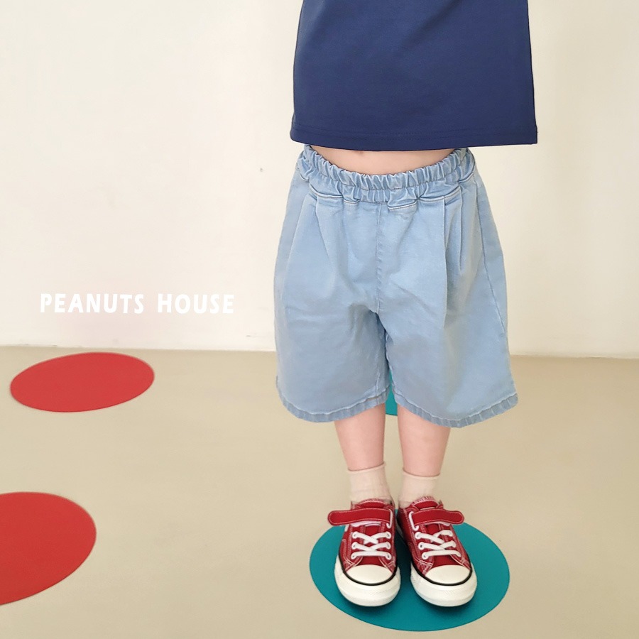 26夏 正韓 PEANUTS ｜Color Pop 打摺牛仔五分褲-細節圖2