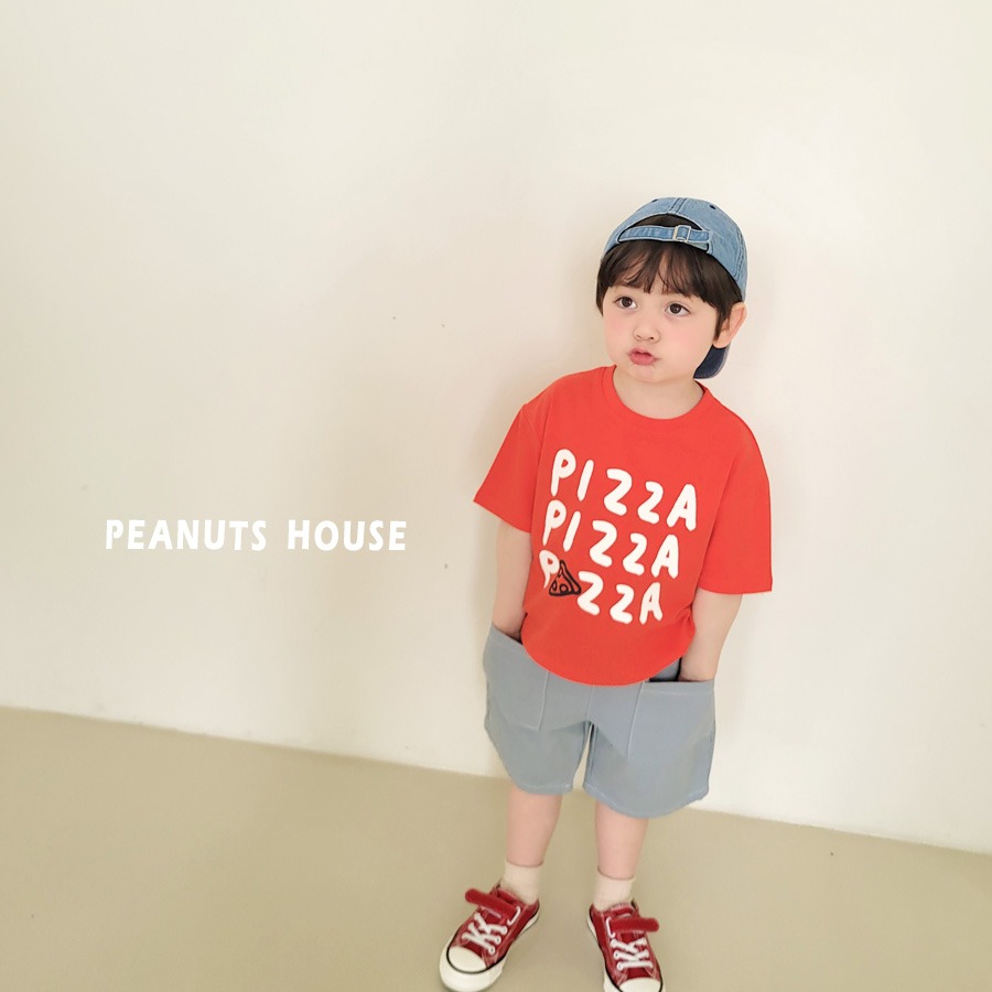 26夏 正韓 PEANUTS ｜Color Pop 要不要來片pizza 短袖T-細節圖3