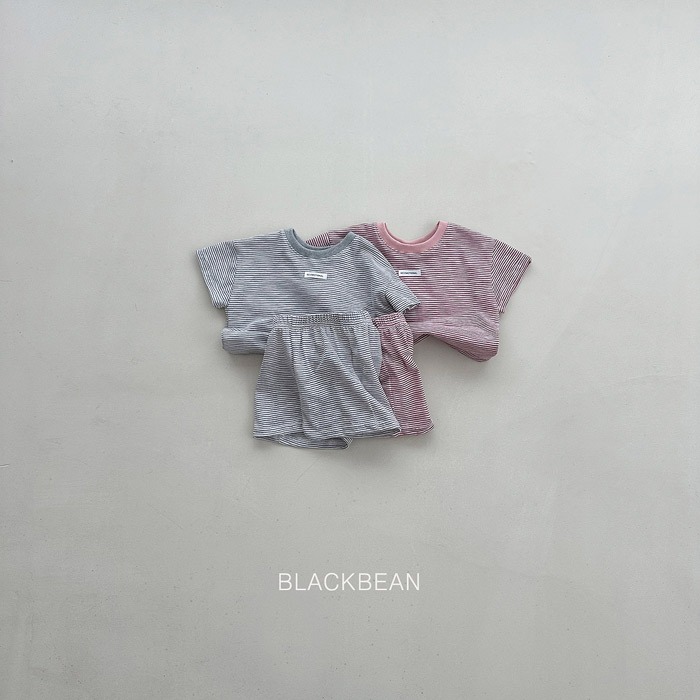 26夏 正韓 BLACKBEAN｜Everyday Basic 居家條紋 套裝-細節圖2