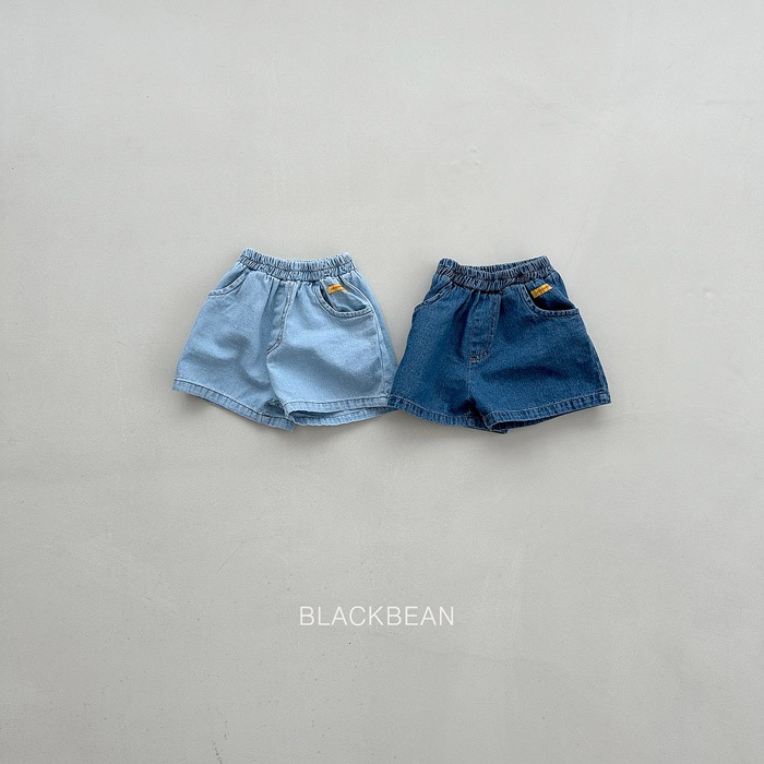 26夏 正韓 BLACKBEAN｜Everyday Basic 經典品牌小標 牛仔短褲-細節圖2