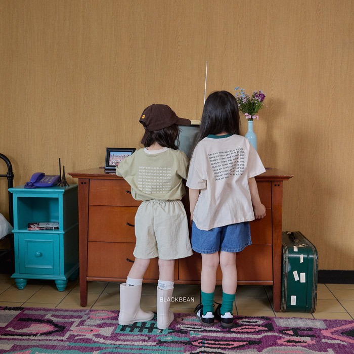 26夏 正韓 BLACKBEAN｜Everyday Basic 舒服配色 字母短T-細節圖3