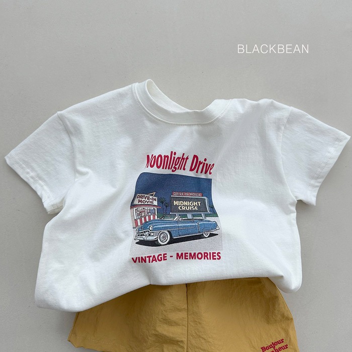26夏 正韓 BLACKBEAN｜Everyday Basic 美式古董車 印花短T-細節圖5