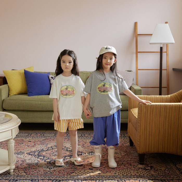 26夏 正韓 BLACKBEAN｜Everyday Basic 西西里檸檬 印花短T  親子款 大推-細節圖2