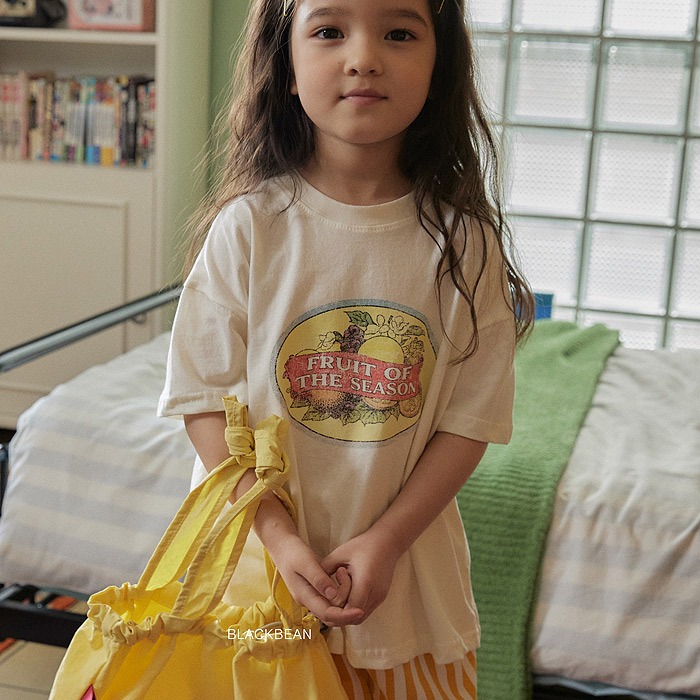 26夏 正韓 BLACKBEAN｜Everyday Basic 西西里檸檬 印花短T  親子款 大推-細節圖5