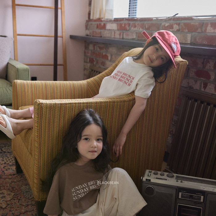 26夏 正韓 BLACKBEAN｜Everyday Basic 假日午餐字母 短T. 親子款-細節圖2