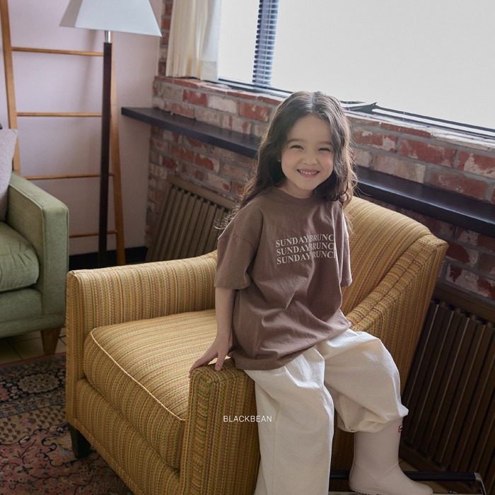 26夏 正韓 BLACKBEAN｜Everyday Basic 假日午餐字母 短T. 親子款-細節圖4