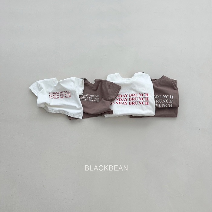 26夏 正韓 BLACKBEAN｜Everyday Basic 假日午餐字母 短T. 親子款-細節圖5