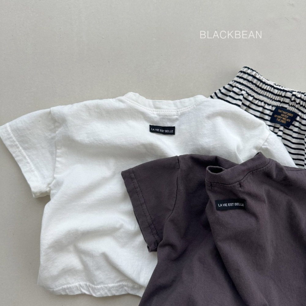 26夏 正韓 BLACKBEAN｜Everyday Basic 基本款 小標素色短T-細節圖3
