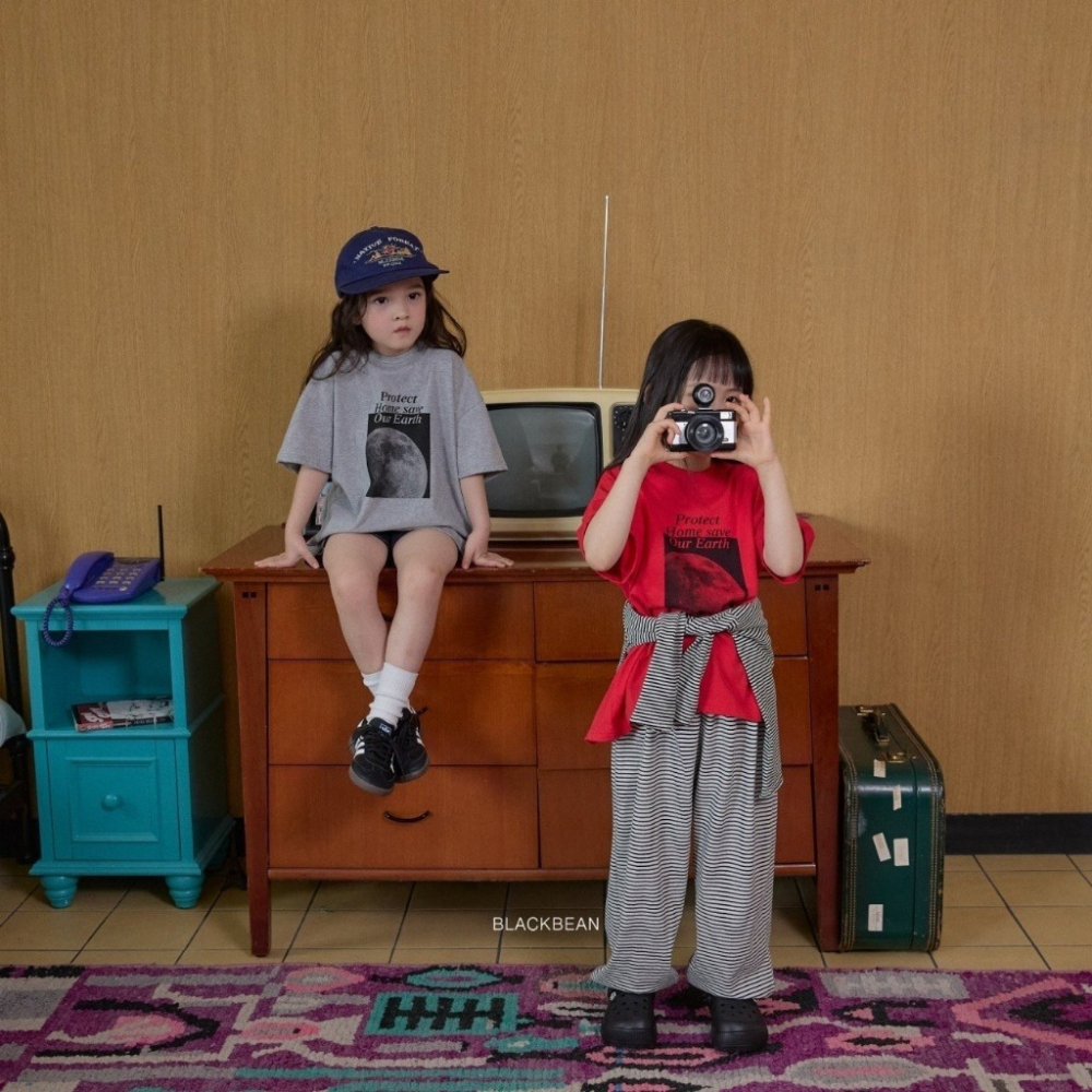 26夏 正韓 BLACKBEAN｜Everyday Basic 星球印花 短T-細節圖3