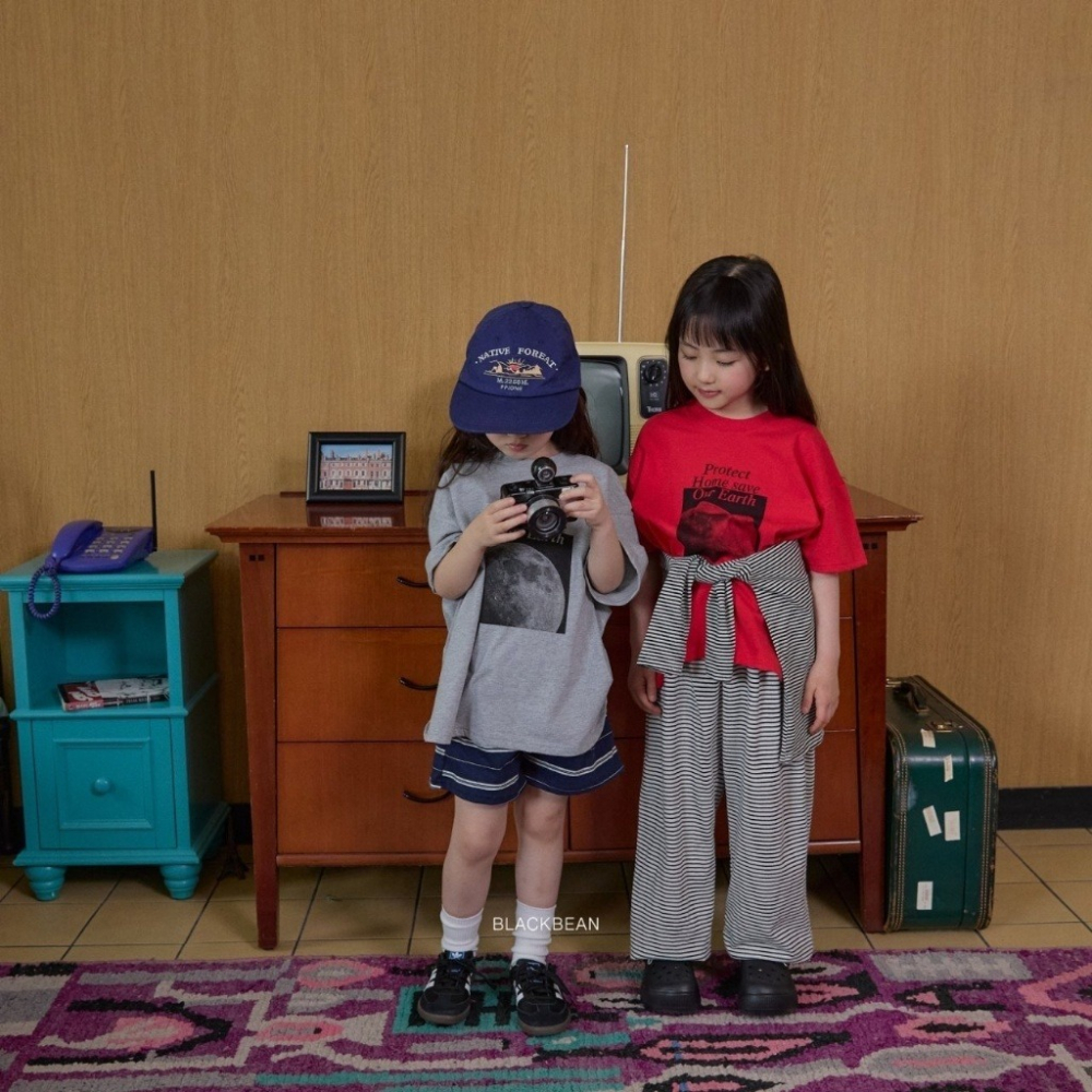 26夏 正韓 BLACKBEAN｜Everyday Basic 星球印花 短T-細節圖4