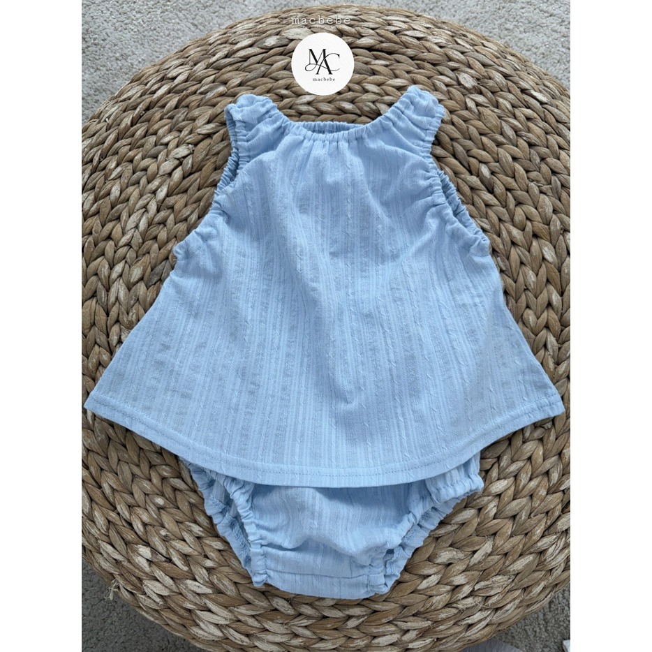 26夏 正韓 MACBEBE｜Pure Baby 簡約花紋 背心套裝-細節圖5