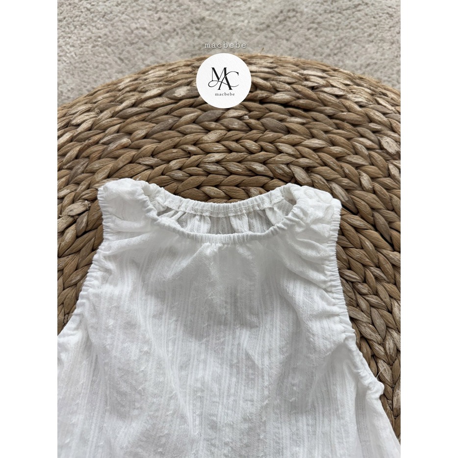 26夏 正韓 MACBEBE｜Pure Baby 簡約花紋 背心套裝-細節圖7