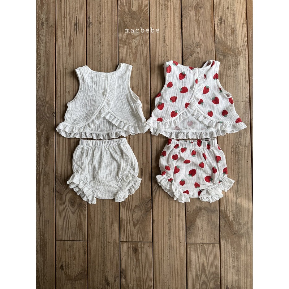 26夏 正韓 MACBEBE｜Pure Baby 棉紗無袖套裝-細節圖2