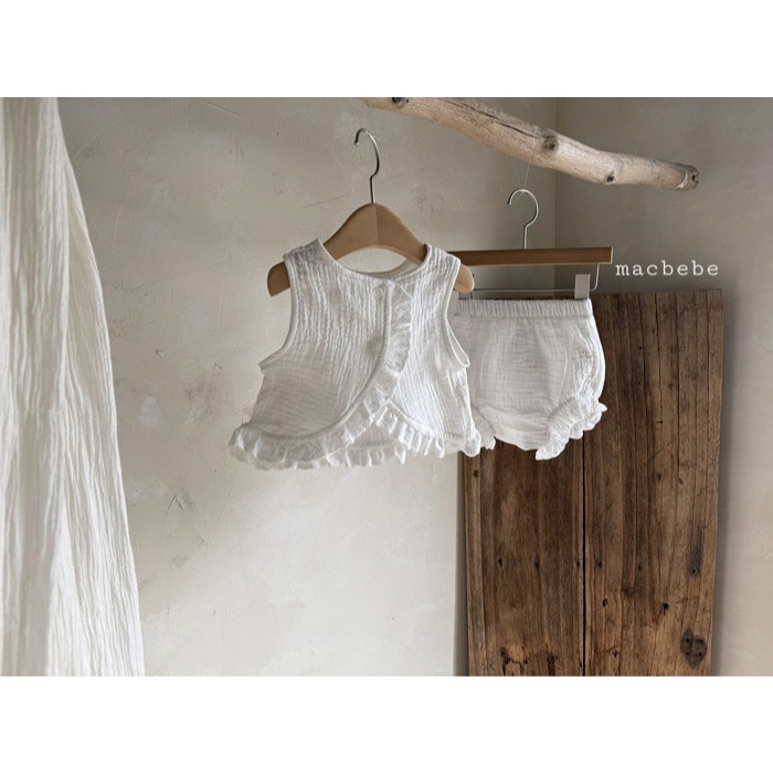 26夏 正韓 MACBEBE｜Pure Baby 棉紗無袖套裝-細節圖6
