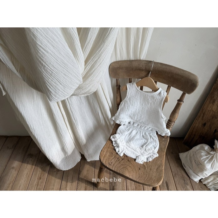 26夏 正韓 MACBEBE｜Pure Baby 棉紗無袖套裝-細節圖7