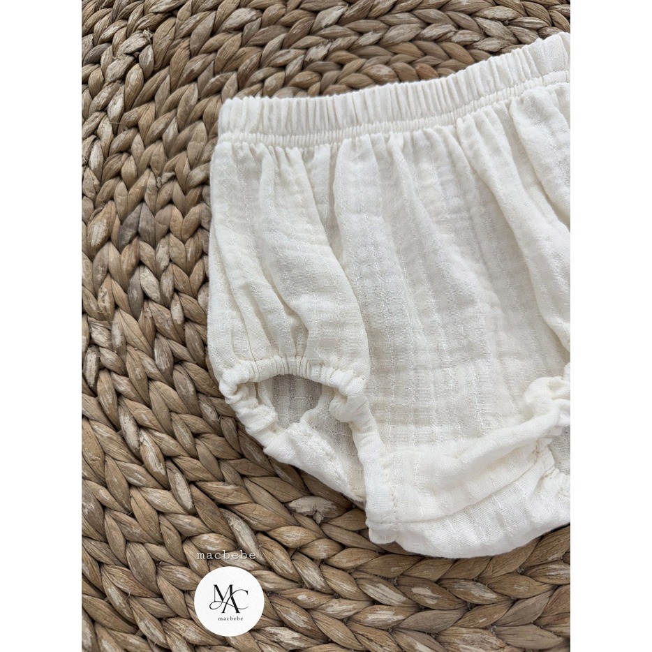 26夏 正韓 MACBEBE｜Pure Baby 高質感細節 棉紗 套裝-細節圖5