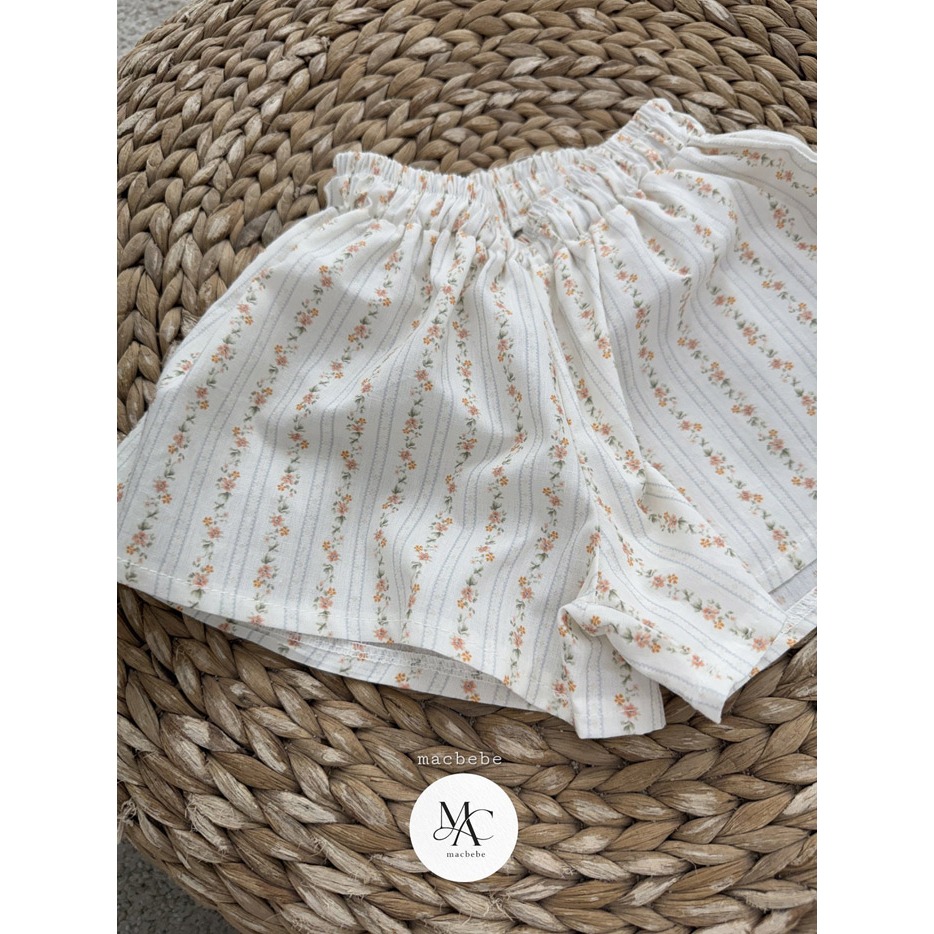 26夏 正韓 MACBEBE｜Pure Baby 小碎花 渡假套裝-細節圖7